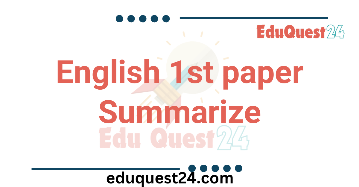 HSC Summary Writing