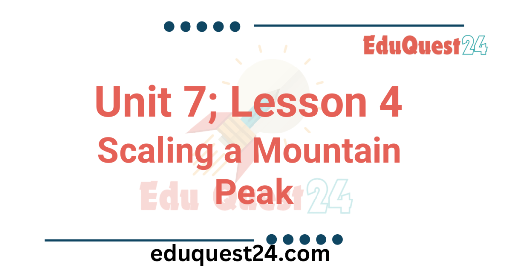 Scaling a Mountain Peak or Riding Your Dream