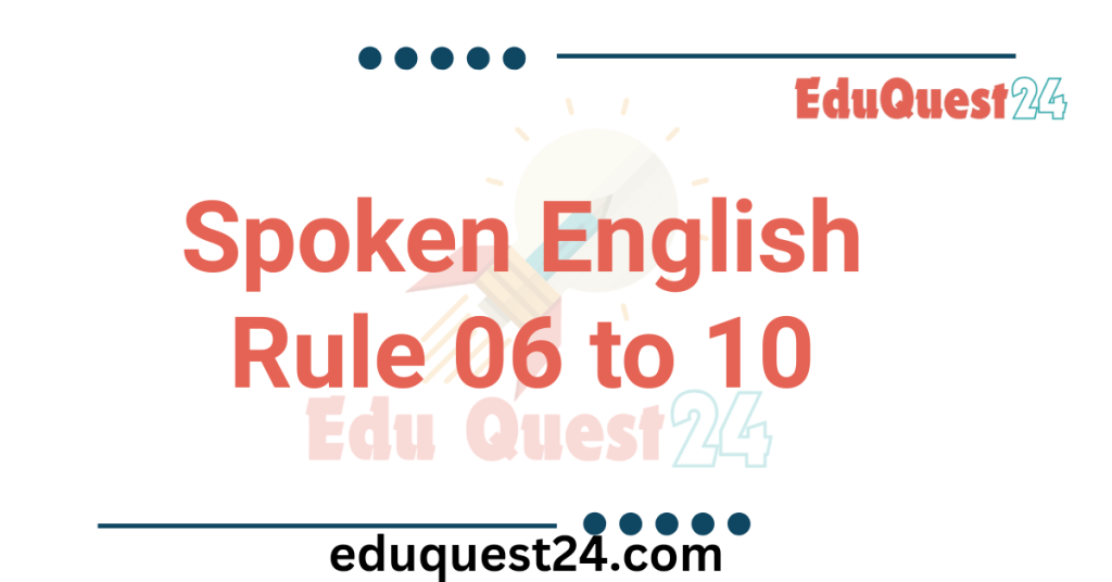 Spoken English Structure Part 02