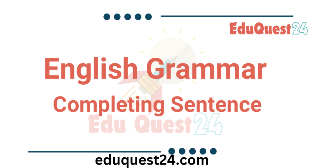Completing Sentence Rules Bangla PDF Download