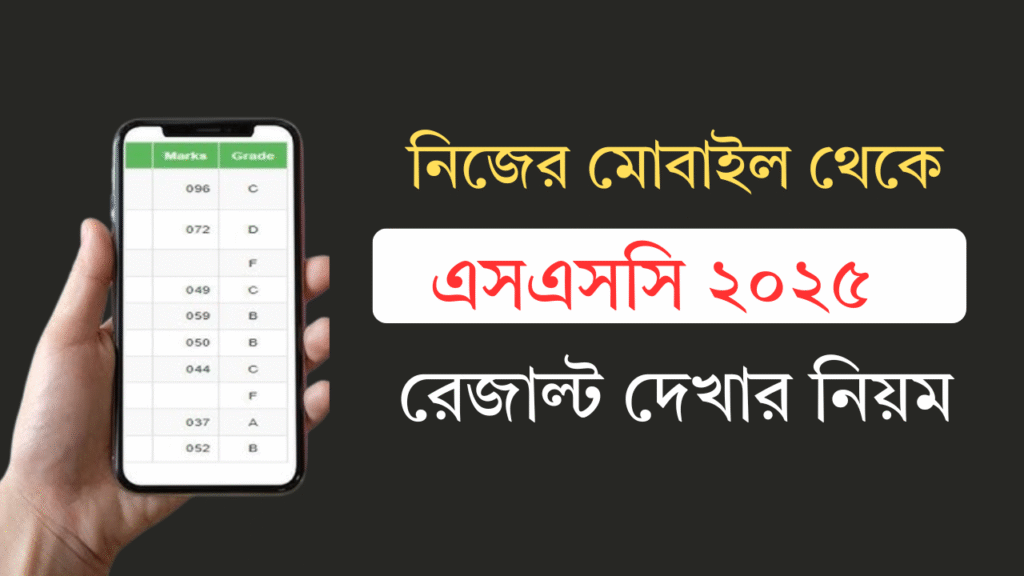 এসএসসি রেজাল্ট দেখার নিয়ম ২০২৫